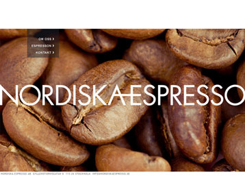 Nordiska Espresso / sajt och logo